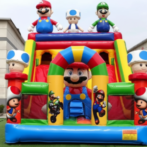 Mario Mega Slide Hire London inflatable slide for kids parties and events